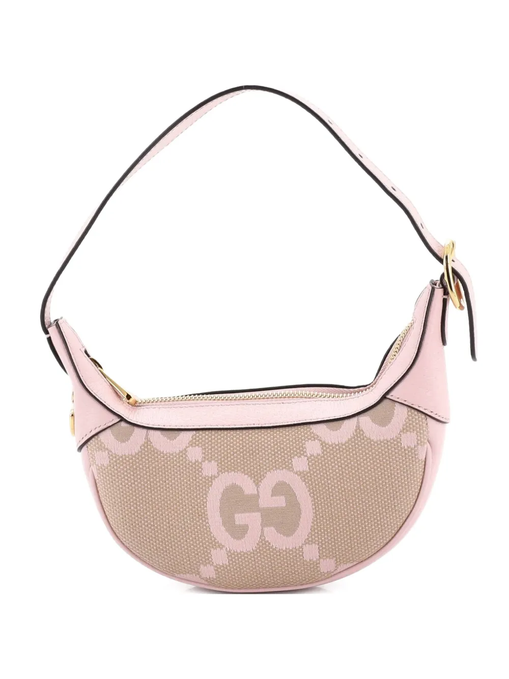 Gucci Pre-Owned Ophidia Half Moon Bag Jumbo GG Canvas Mini hobo bag - Rosa