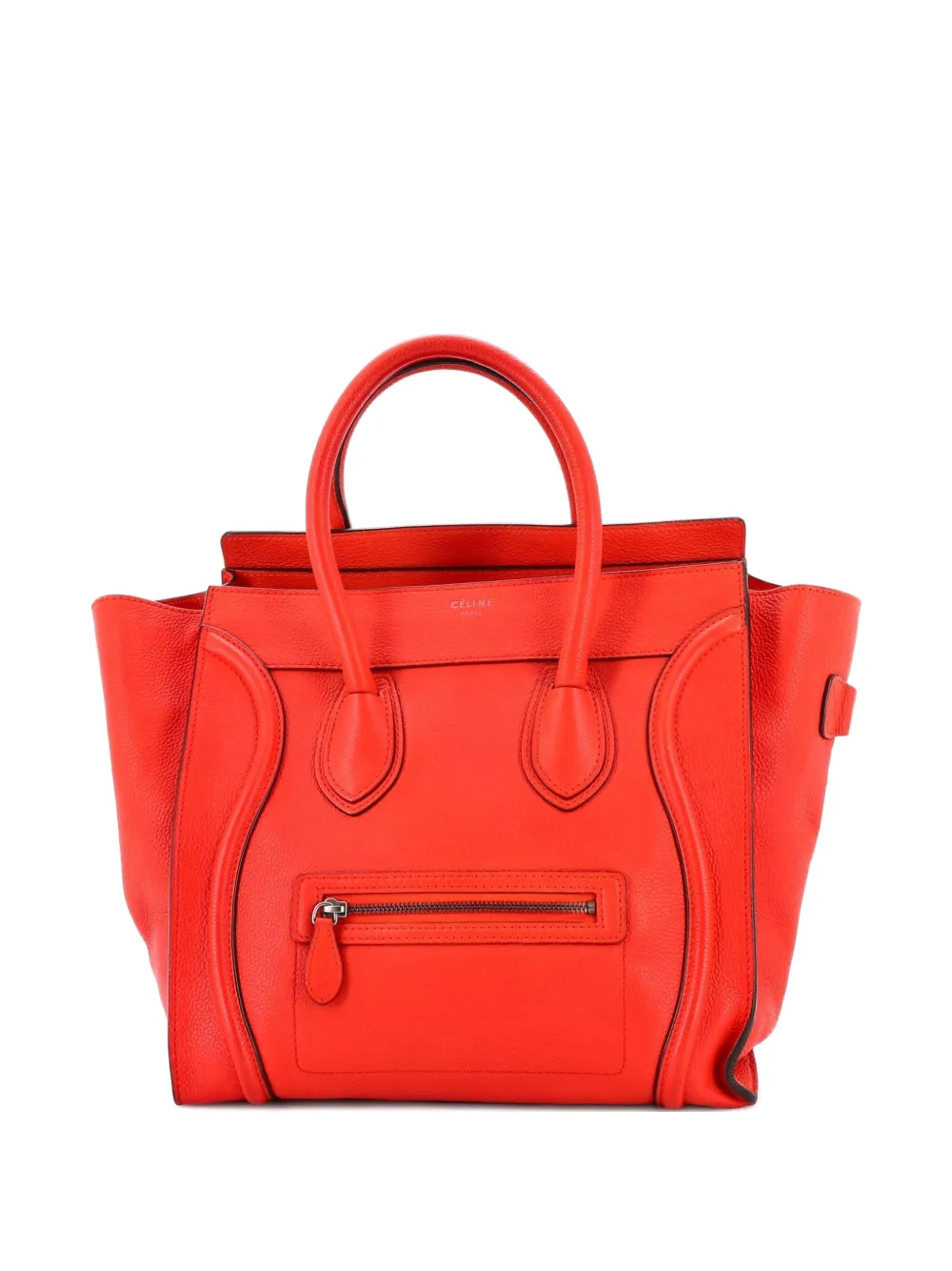Celine Pre-Owned Luggage Bag Grainy Leather Mini tote bag - Rosso