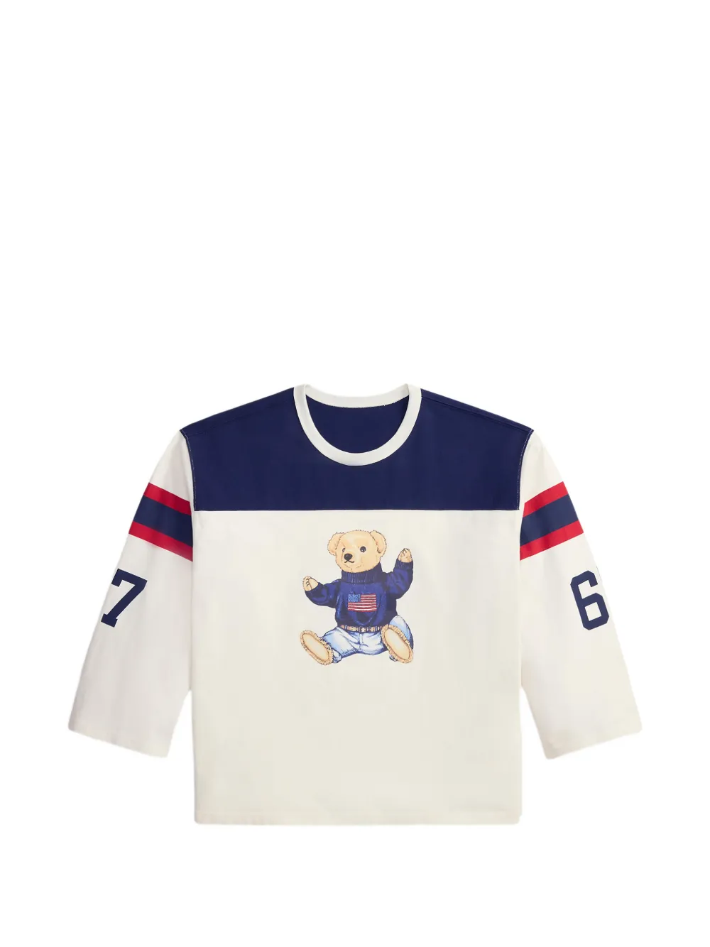 Polo Ralph Lauren Langarmshirt mit Polo Bear - Nude