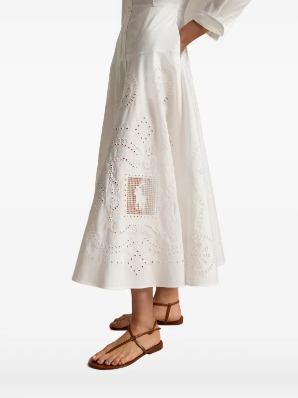 Polo Ralph Lauren Cotton Eyelet Shirt Dress | White | FARFETCH GE Polo Ralph Lauren Cotton Eyelet Shirt Dress | White | FARFETCH GE