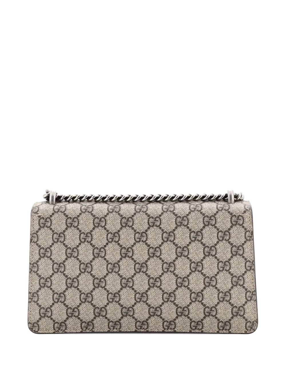  Gucci Pre-owned Dionysus Bag Gg Coated Canvas With Crystal Embellished Metal Small Shoulder Bag - Brown 