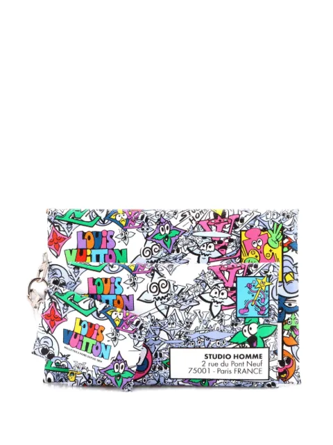 Louis Vuitton Pre-Owned bolsa de mano Trio Envelope Pouch Set de lona con monograma Comics de edición limitada