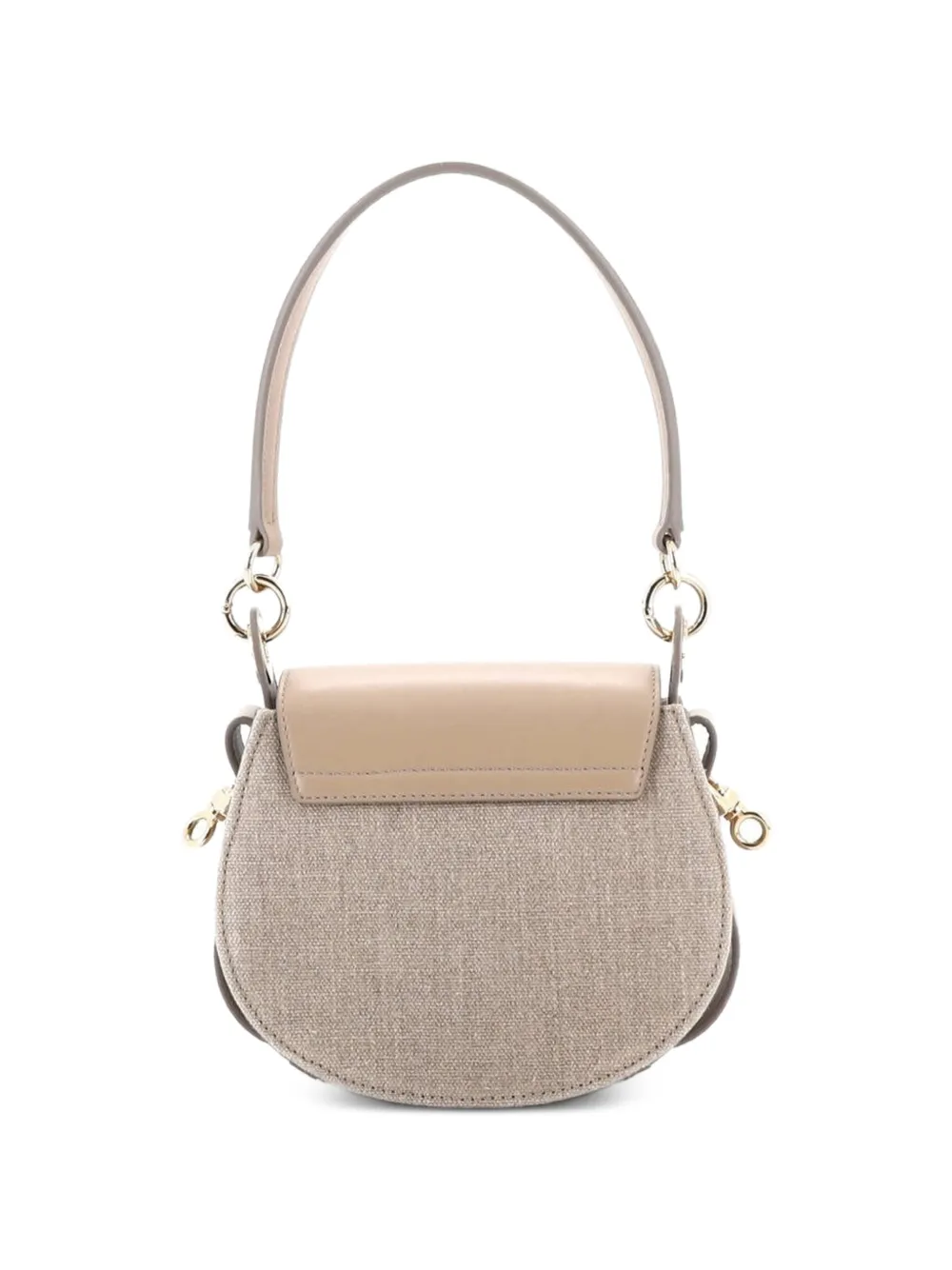  Chloé Pre-owned Tess Bag Linen And Leather Small Shoulder Bag - Neutrals 
