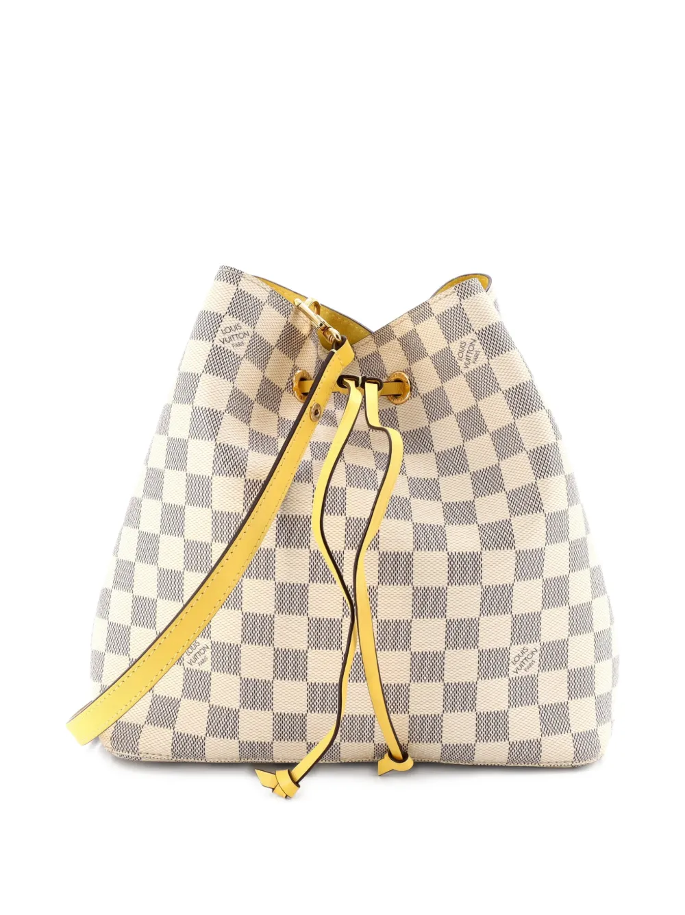 Louis Vuitton Pre-Owned NeoNoe Handbag Damier with Leather MM bucket bag - Bianco
