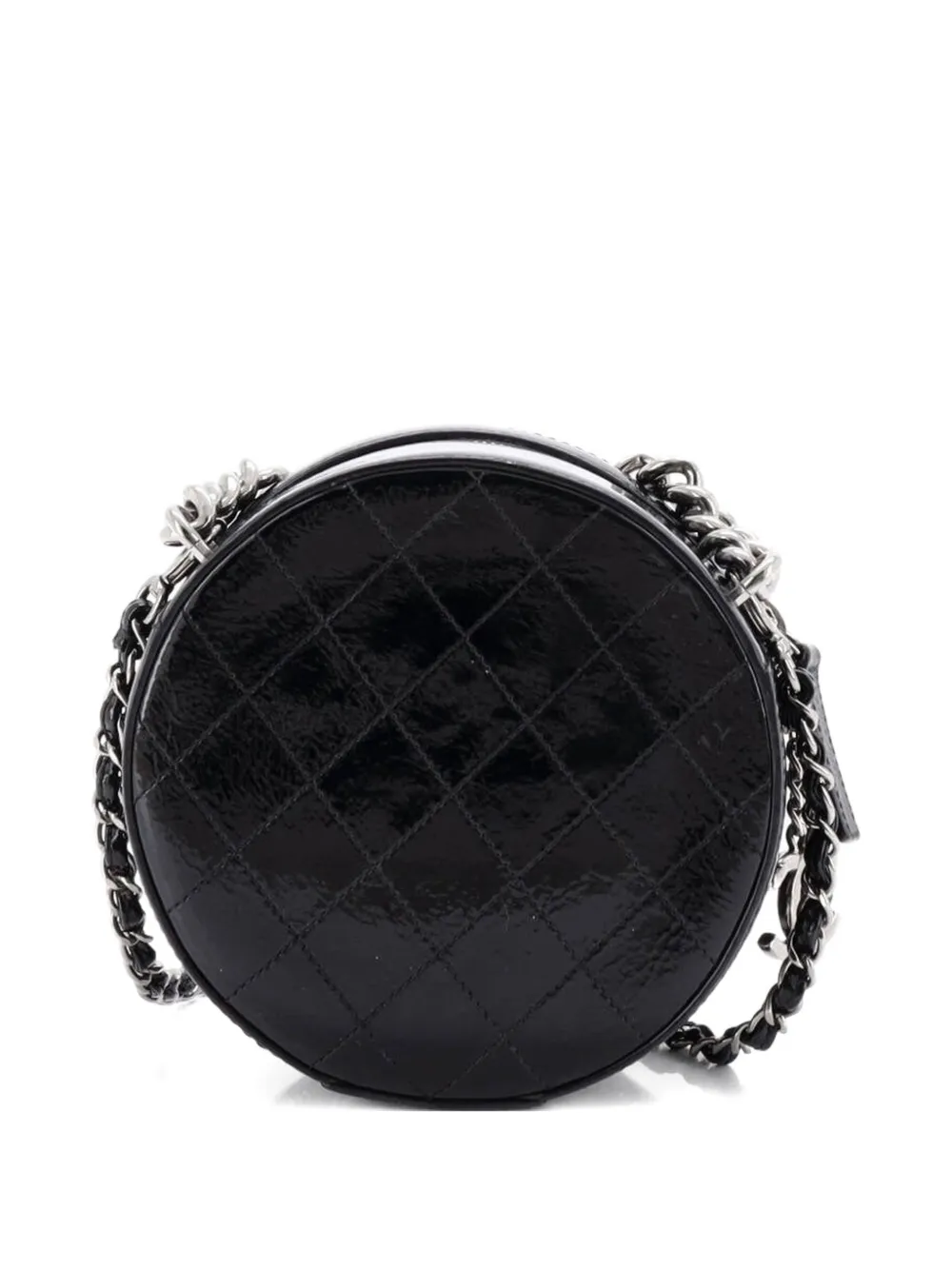Round As Earth Patent Crossbody Bag
