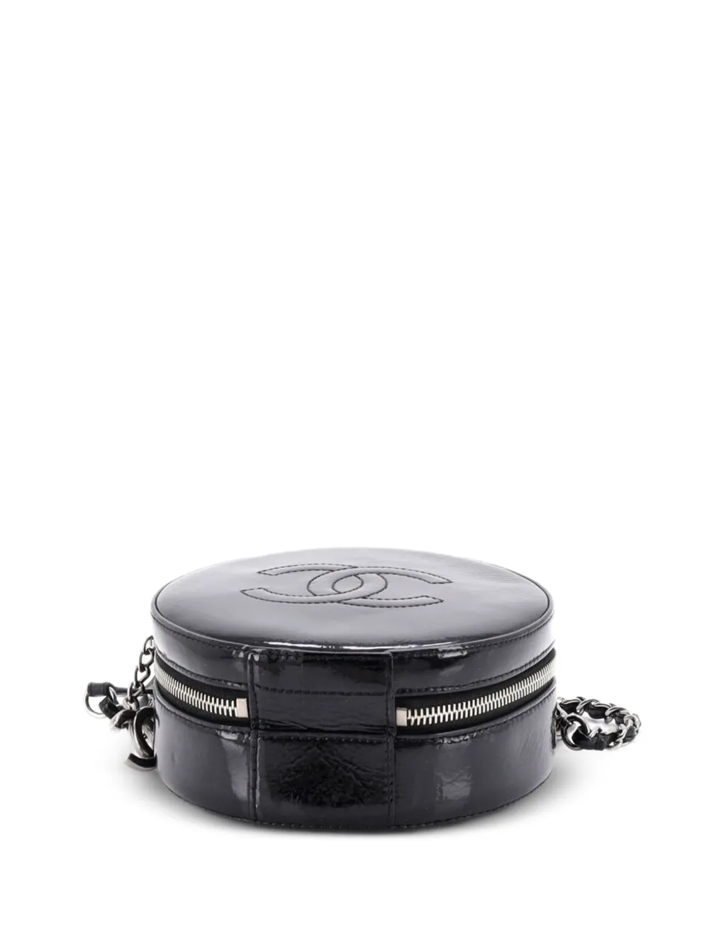 Round As Earth Patent Crossbody Bag