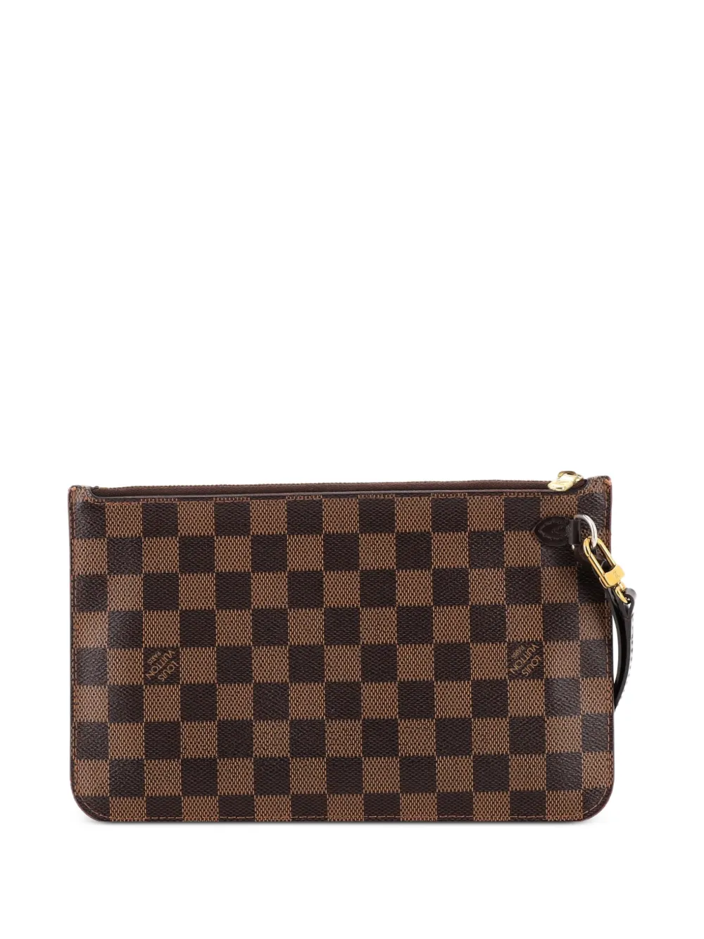 Louis Vuitton Pre-Owned Pouch Neverfull Pochette grande in tela Damier - Marrone