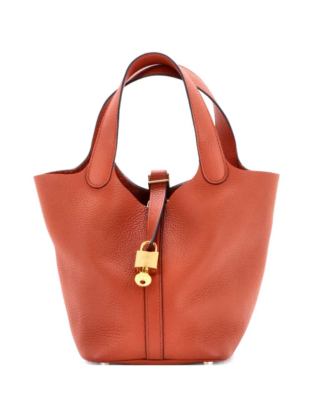 Hermès Pre-Owned Picotin Lock Bag Clemence PM bucket bag - Marrone