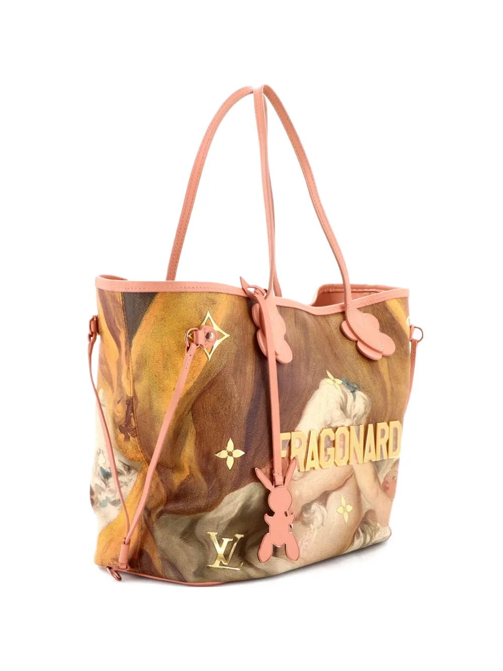 Louis Vuitton Pre-Owned Neverfull NM Limited Edition Jeff Koons Fragonard Print Canvas MM tote bag - Rosa
