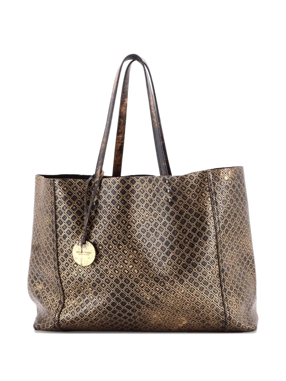 Bottega Veneta Pre-Owned Intrecciomirage Leather Medium tote bag - Nero