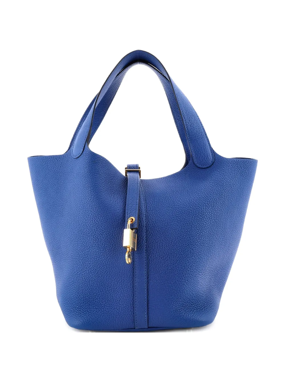 Hermès Pre-Owned Picotin Lock Bag Clemence MM bucket bag - Blu