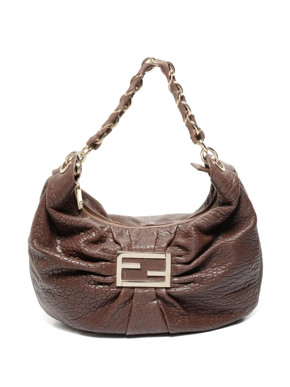 Fendi Pre-Owned 2015-2025 chain Mia Mamma baguette shoulder bag - Marrone