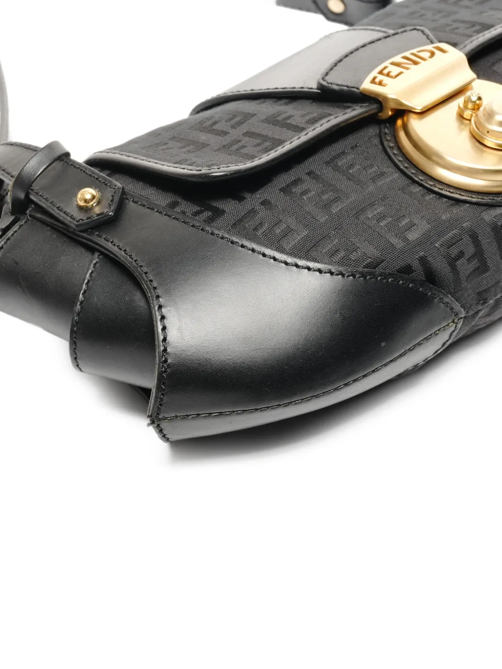 1990s Zucchino Lock Shoulder Bag