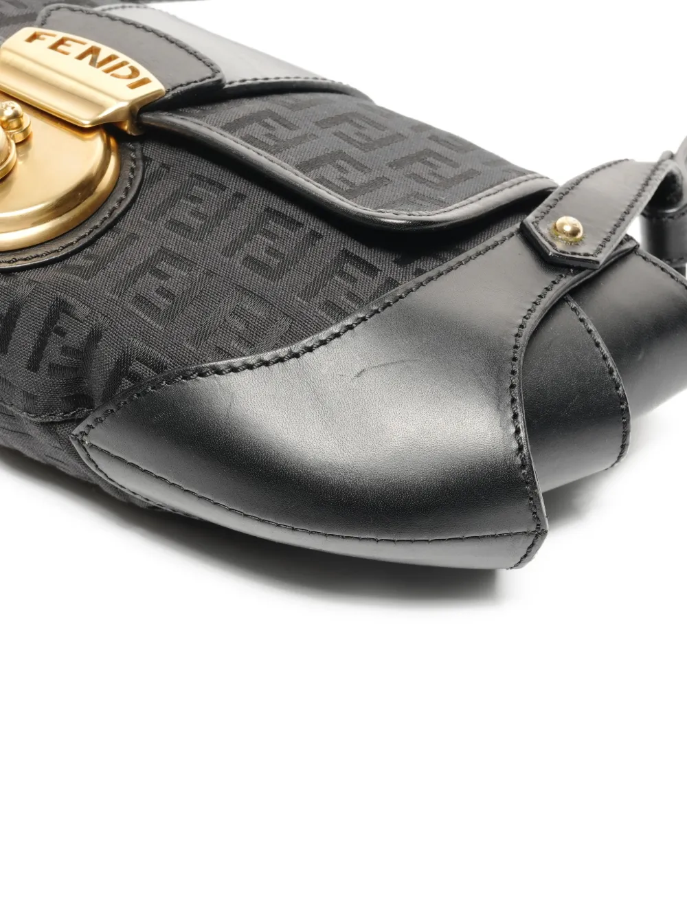 1990s Zucchino Lock Shoulder Bag