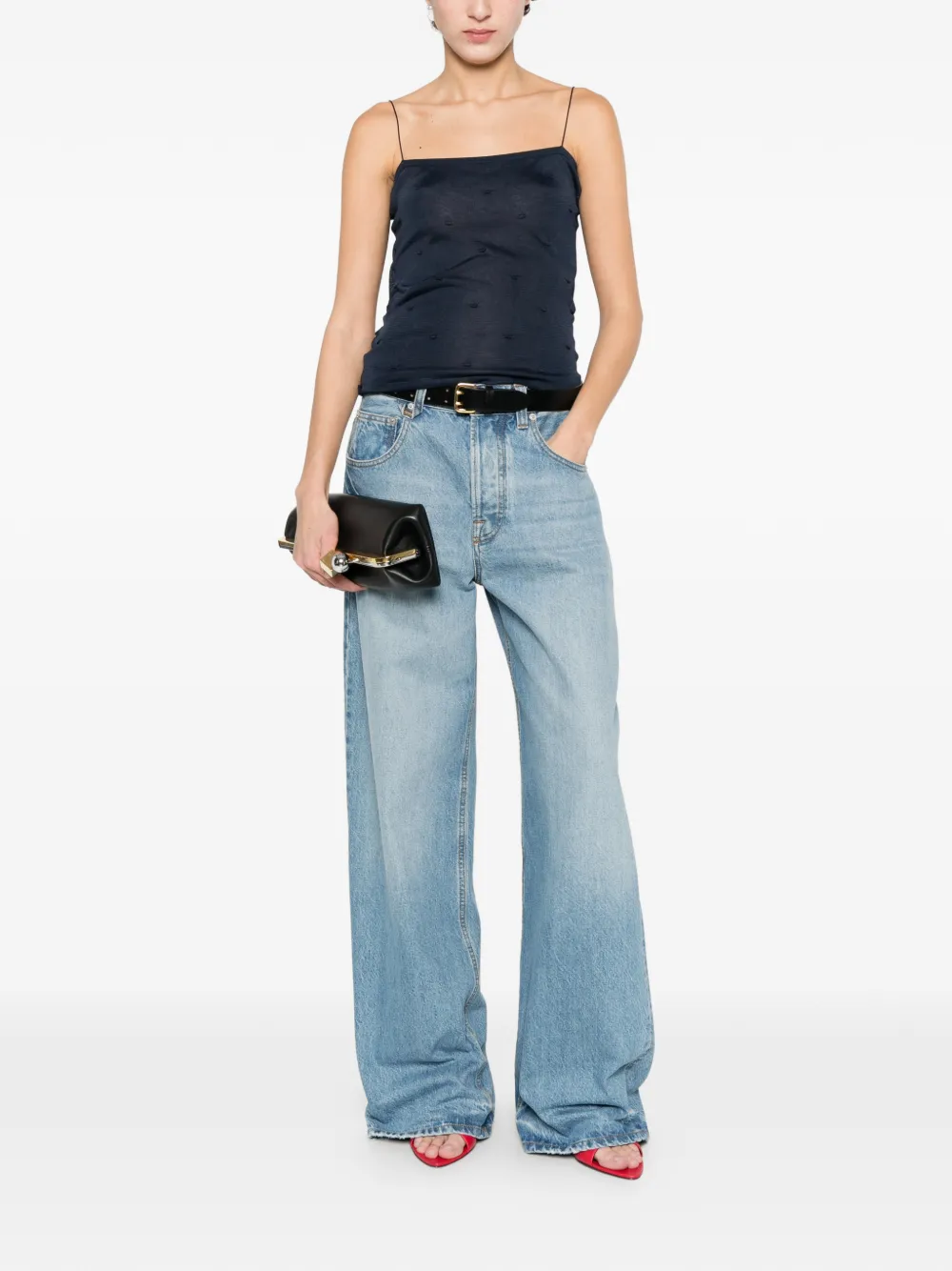 Jacquemus Polka Dot Camisole Top - Blue 