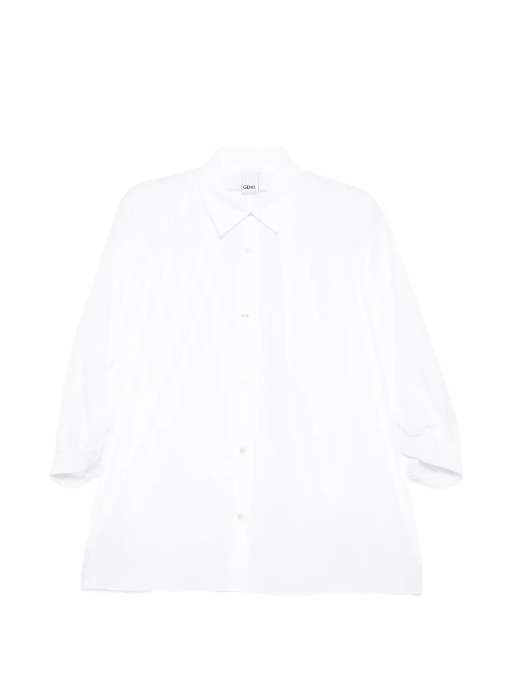 GDeL by gaze de lin shirring-detail shirt - Weiß