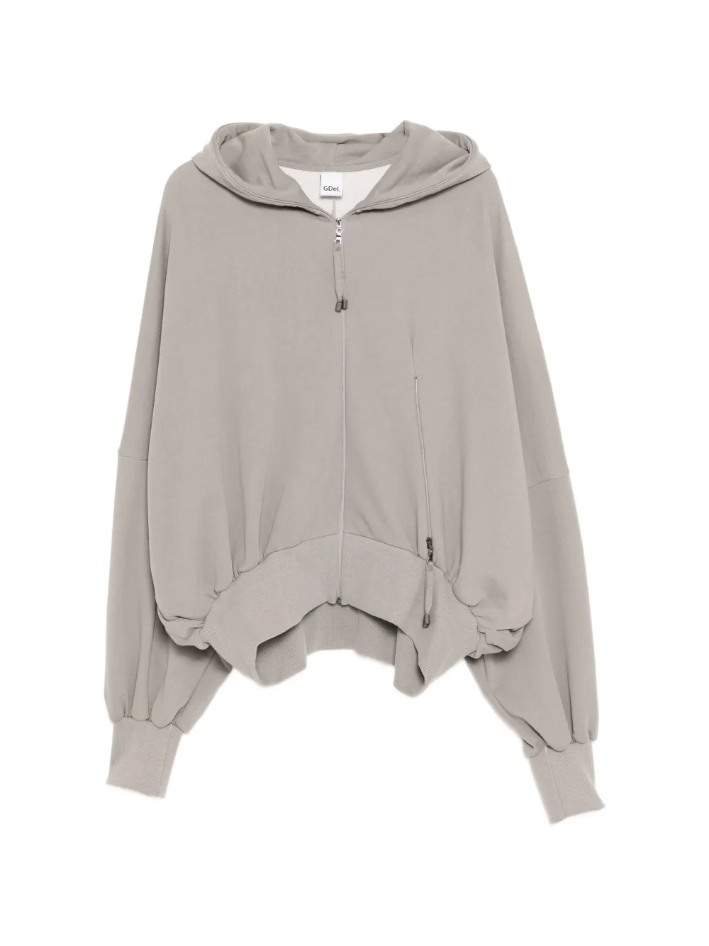 GDeL by gaze de lin pigment-dyed hoodie - Grigio