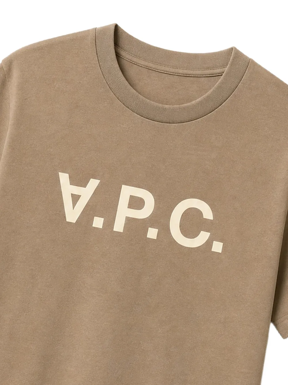 A.P.C. V.P.C. T-shirt met logo-print Beige