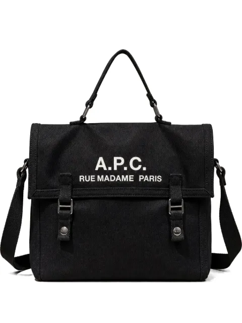 A.P.C. logo-print canvas tote bag