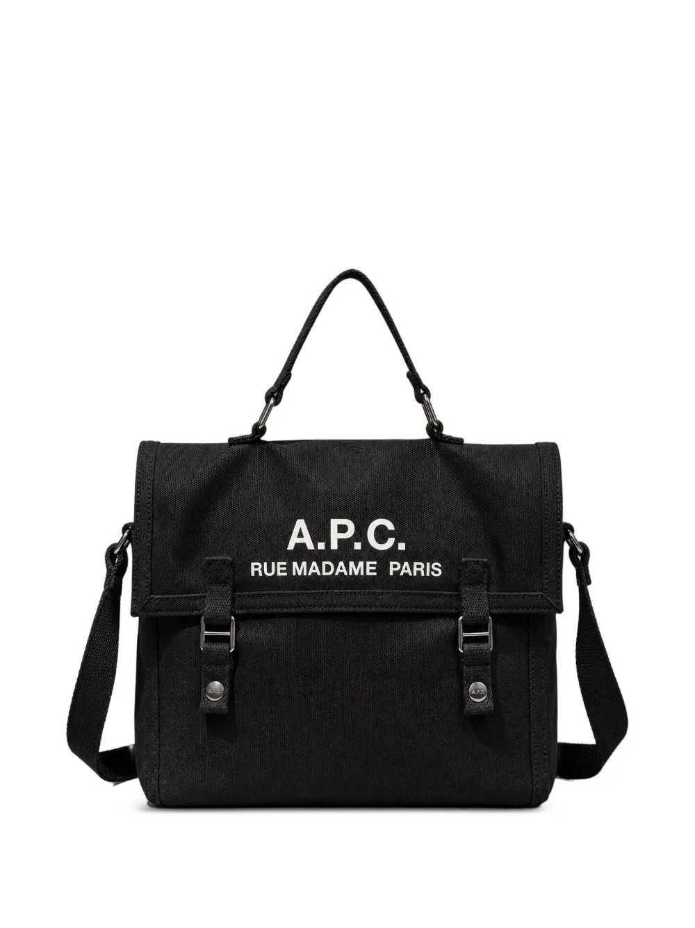 A.P.C. Shopper met logoprint Zwart
