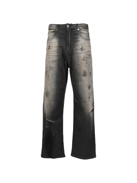 We11done dirty-washed jeans