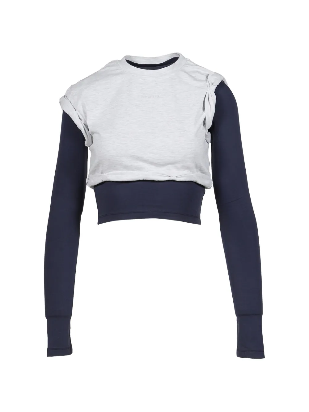 We11 Done Cropped Sweatshirt In Gray