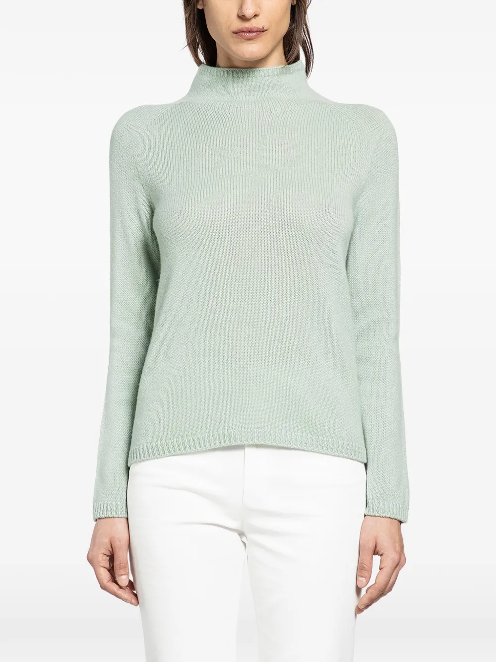 'S Max Mara mock-neck sweater - Verde