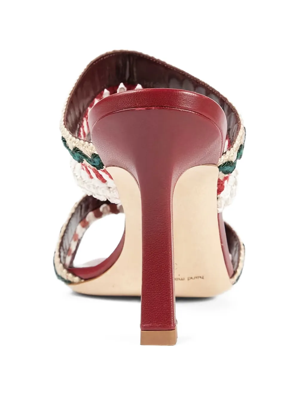 Manolo Blahnik Mabecomu geweven sandalen Rood