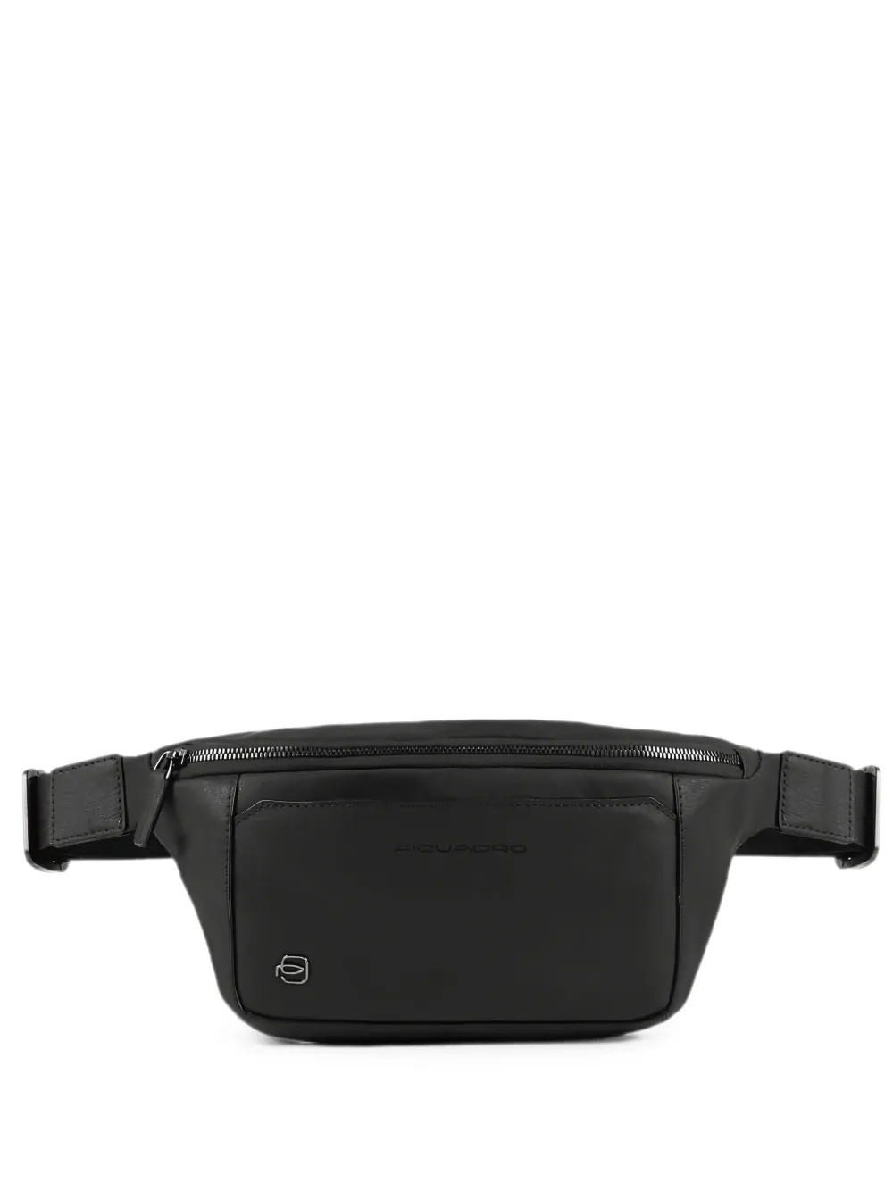 PIQUADRO logo-plaque zip-fastening belt bag - Nero