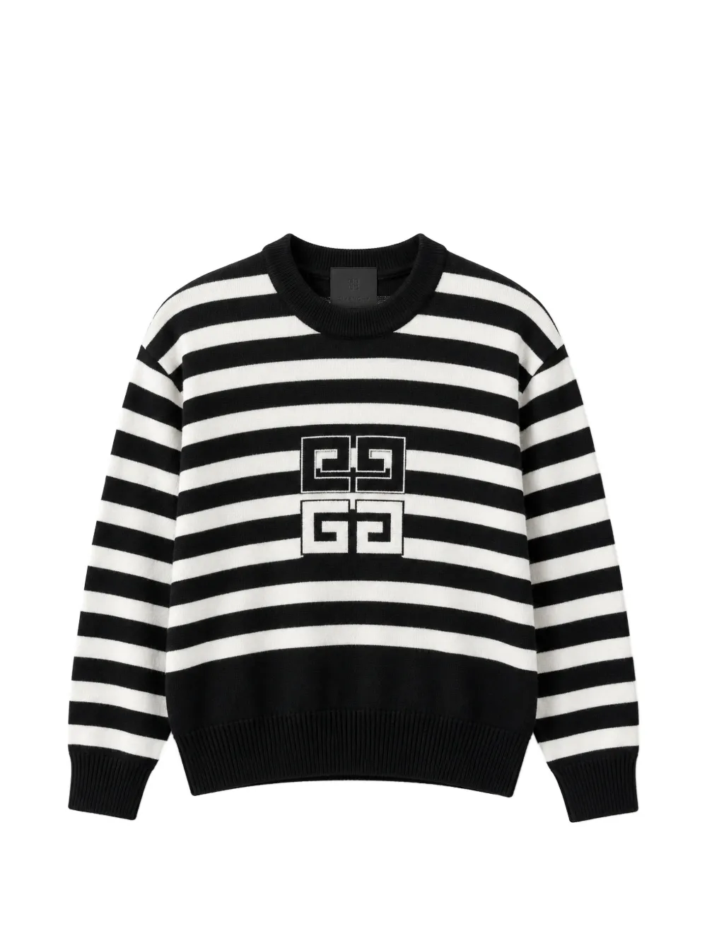Givenchy 4g Striped Sweater In Black