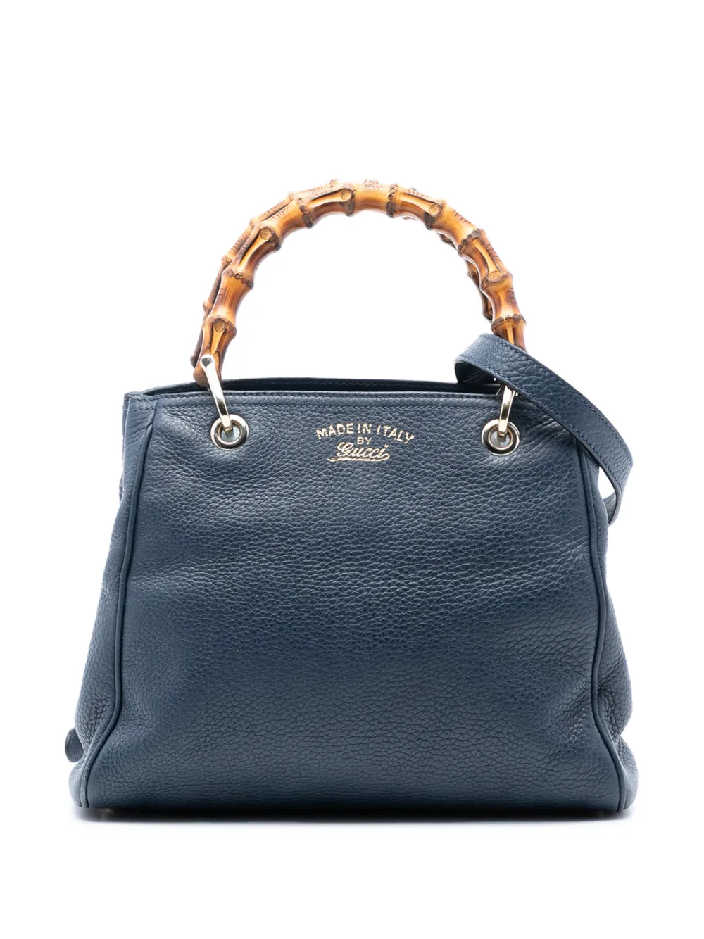 Gucci Pre-Owned 2016-2025 Small Calfskin Bamboo Shopper satchel - Blu