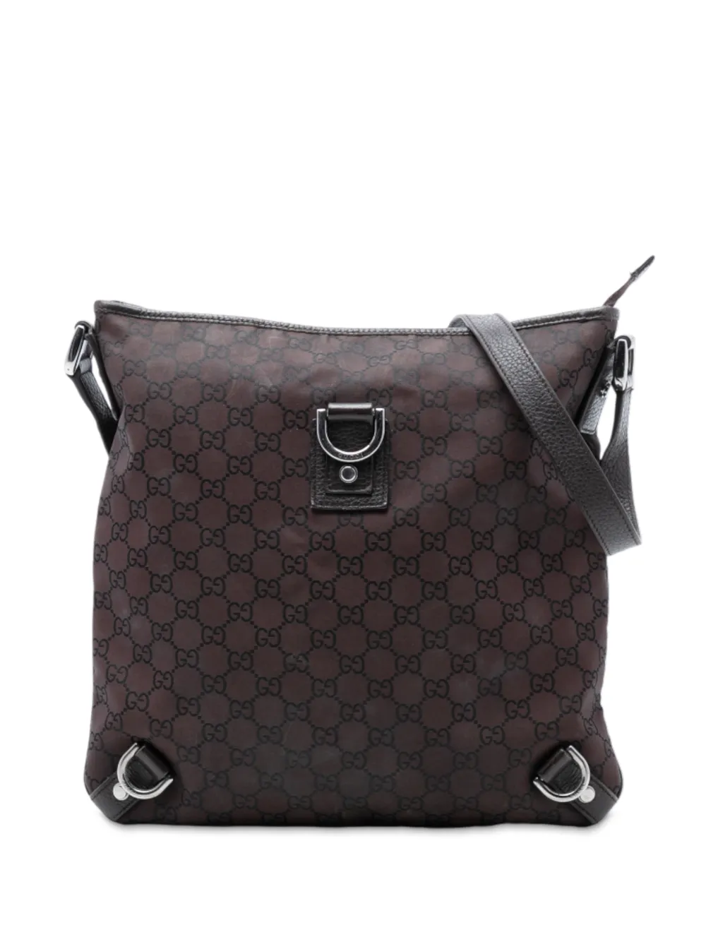 Gucci Pre-Owned 2016-2025 GG Nylon Abbey D Ring crossbody bag - Marrone