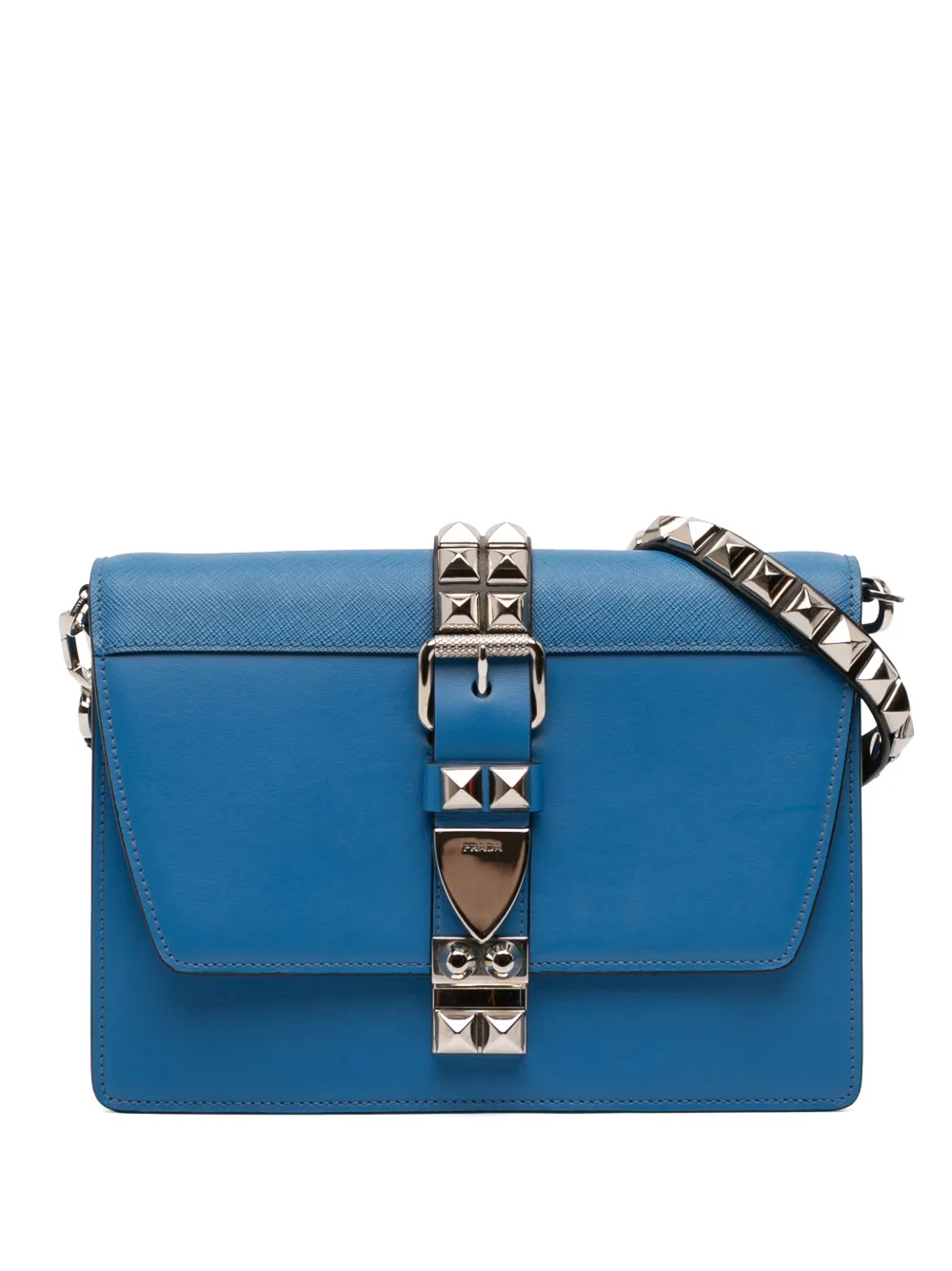 Prada Pre-Owned 2010-2025 City Calf and Saffiano Elektra crossbody bag - Blu