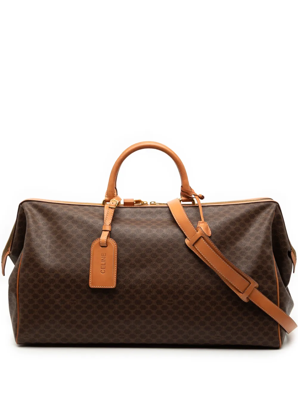 Celine Pre-Owned 1994 Macadam Coated Canvas travel bag - Marrone