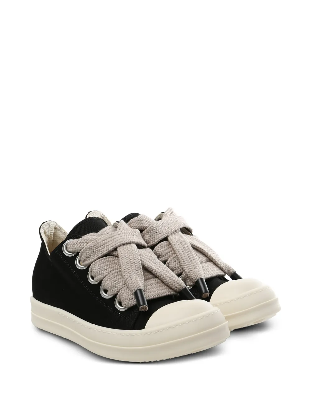 Rick Owens DRKSHDW canvas toe-cap sneakers Zwart