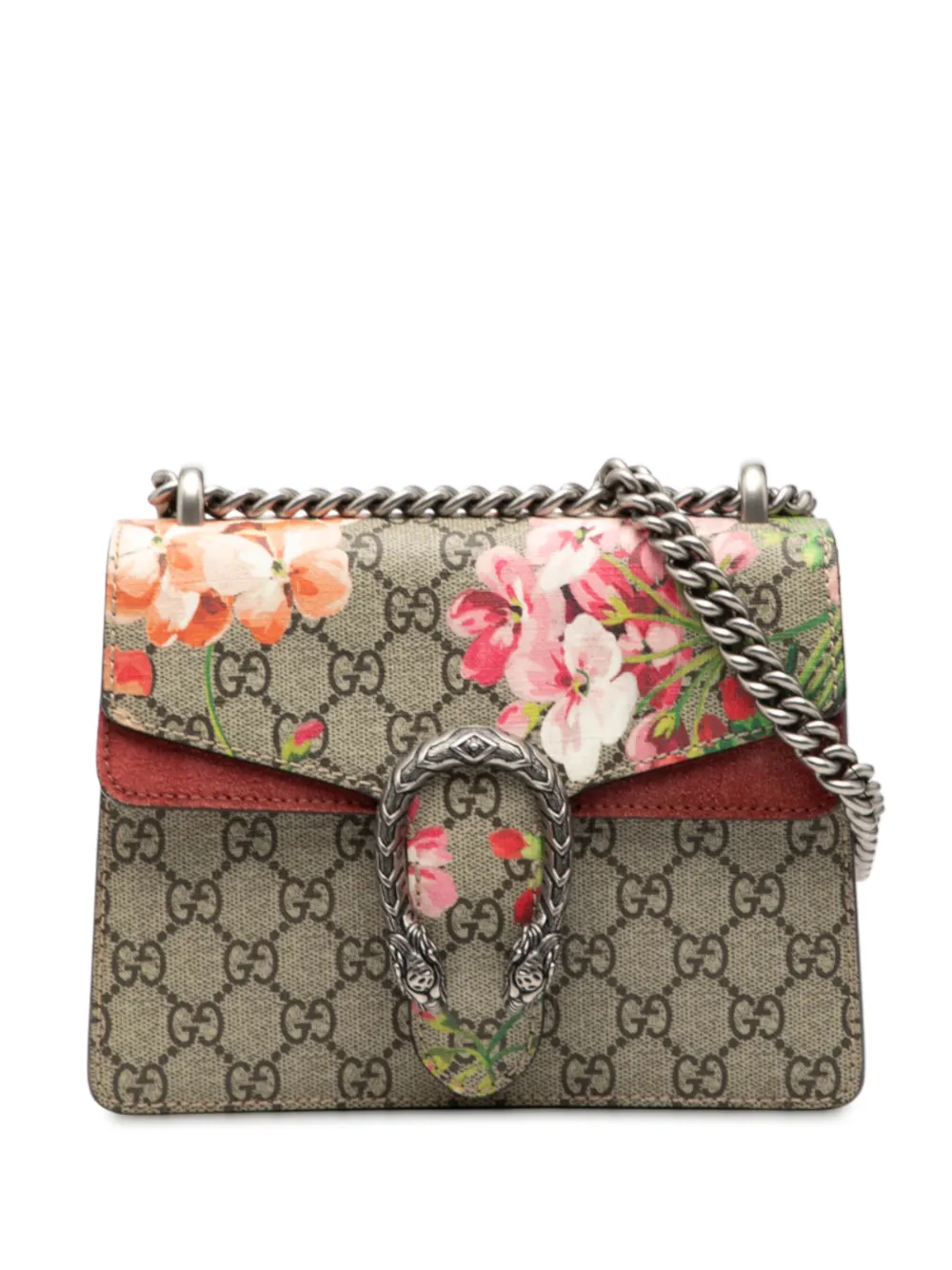 Gucci Pre-Owned 2016-2025 Small GG Supreme Blooms Dionysus crossbody bag - Marrone