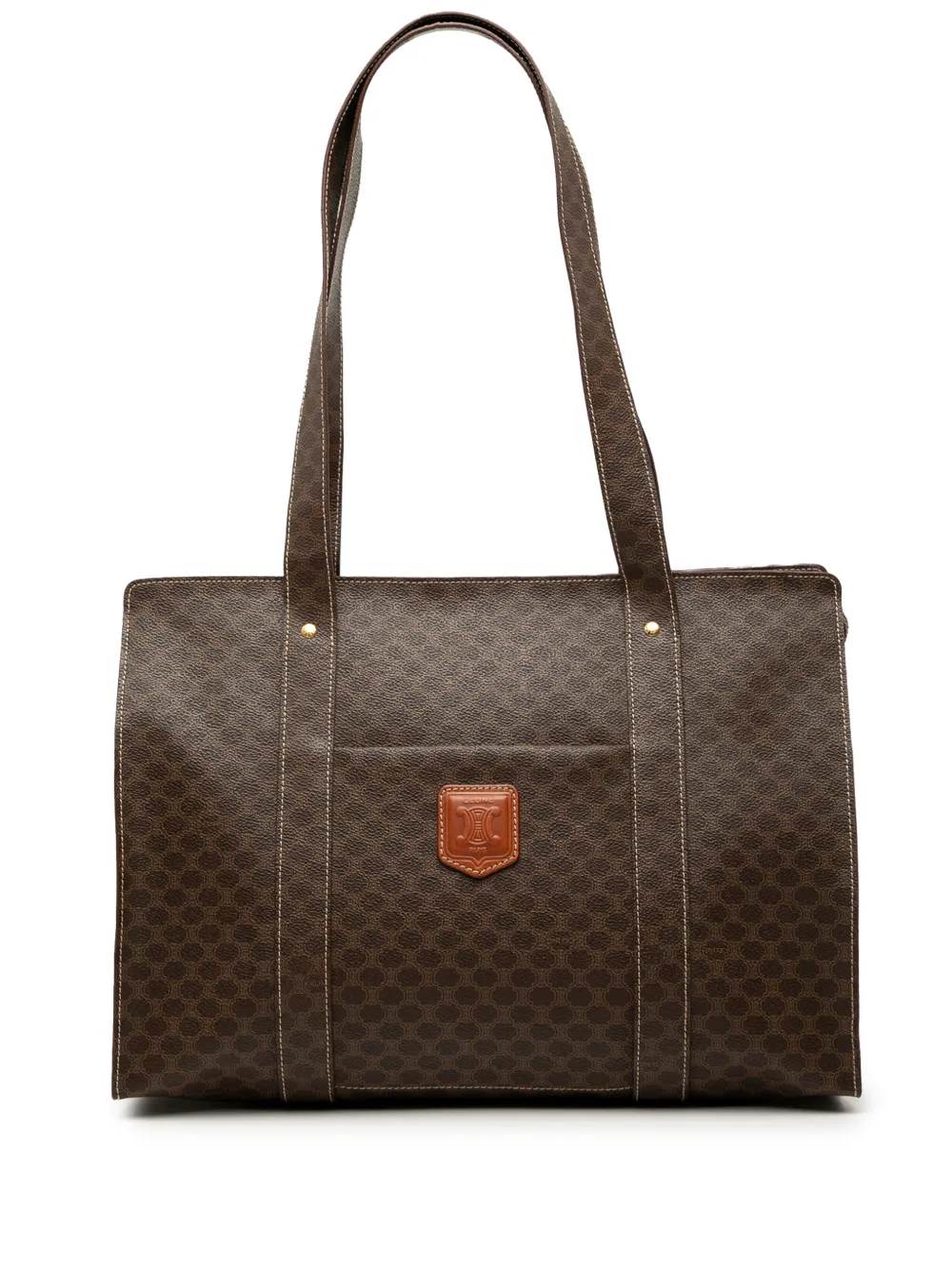 Celine Pre-Owned 1997 Macadam Coated Canvas tote bag - Marrone