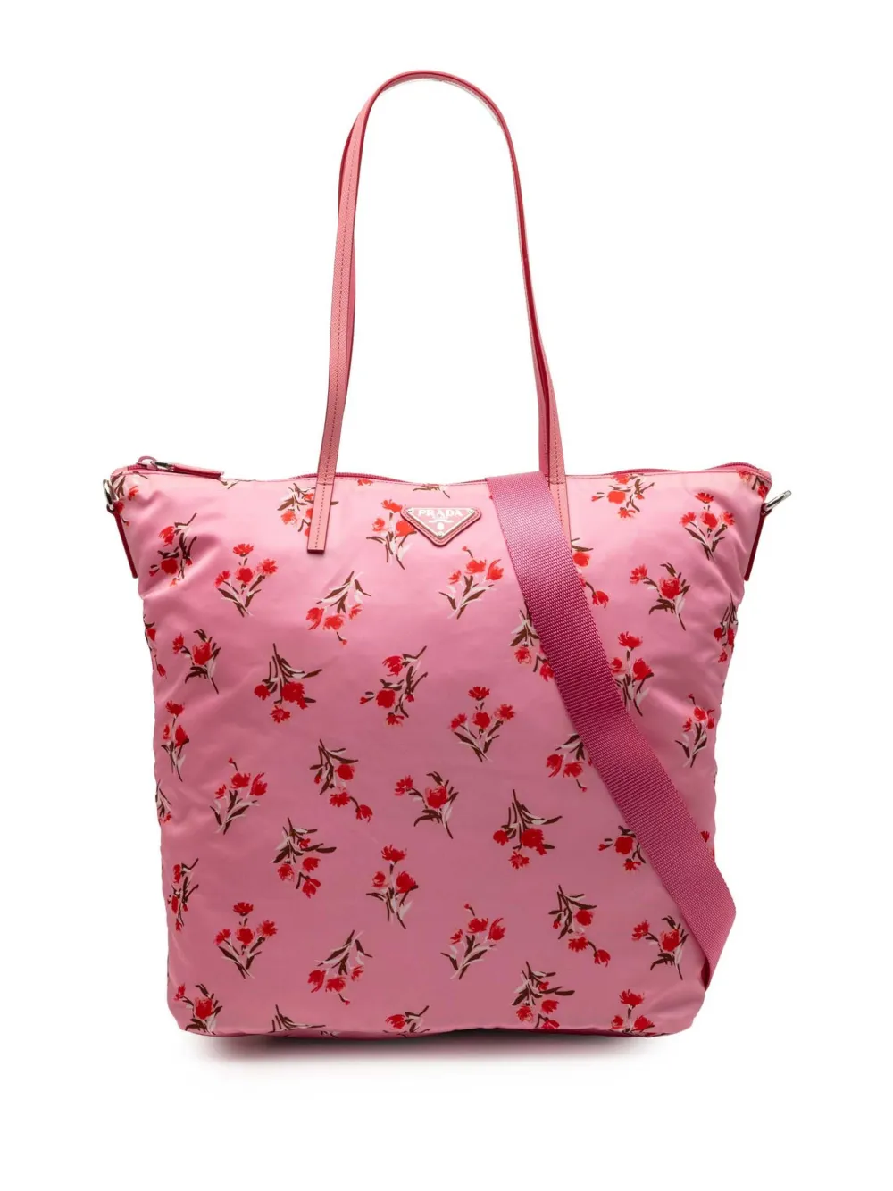 Prada Pre-Owned 2013-2025 Tessuto Stampato Floral Tote satchel - Rosa