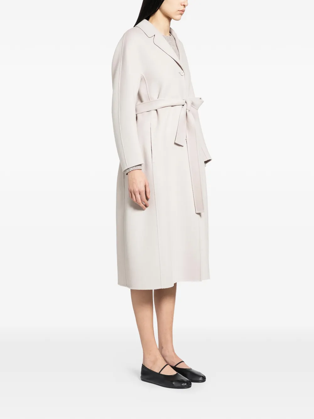  's Max Mara Flared Wool Coat - Neutrals 