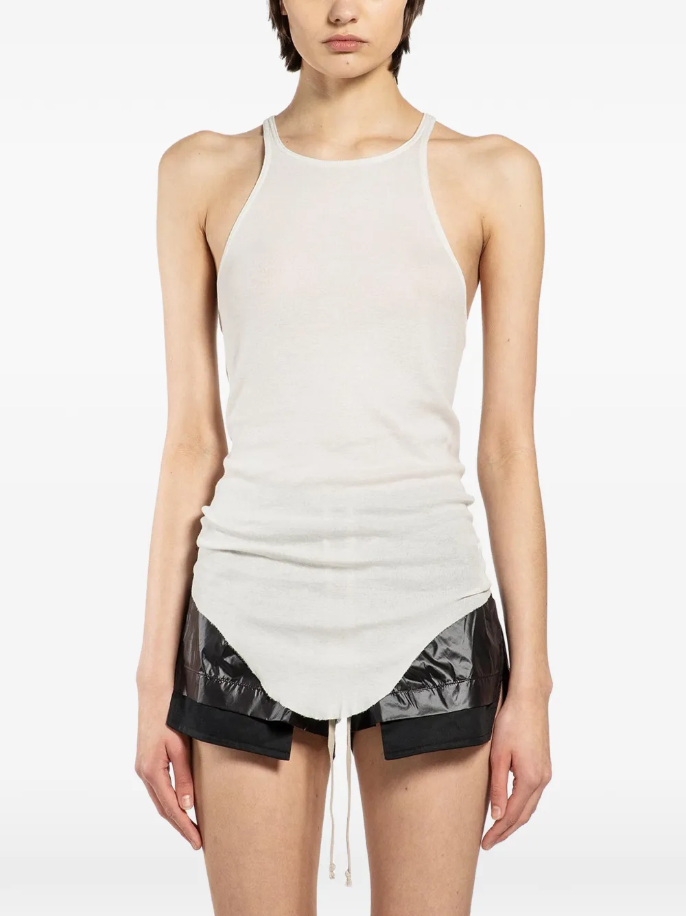Rick Owens DRKSHDW racer-back tank top - Bianco