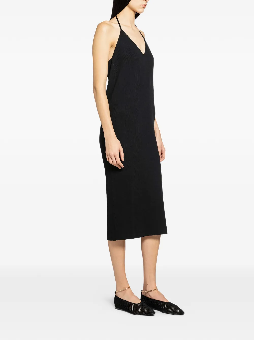  Jil Sander Sleeveless Midi Dress - Black 