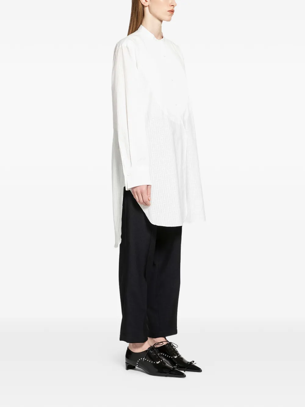 Jil Sander Blouse met bandkraag Wit