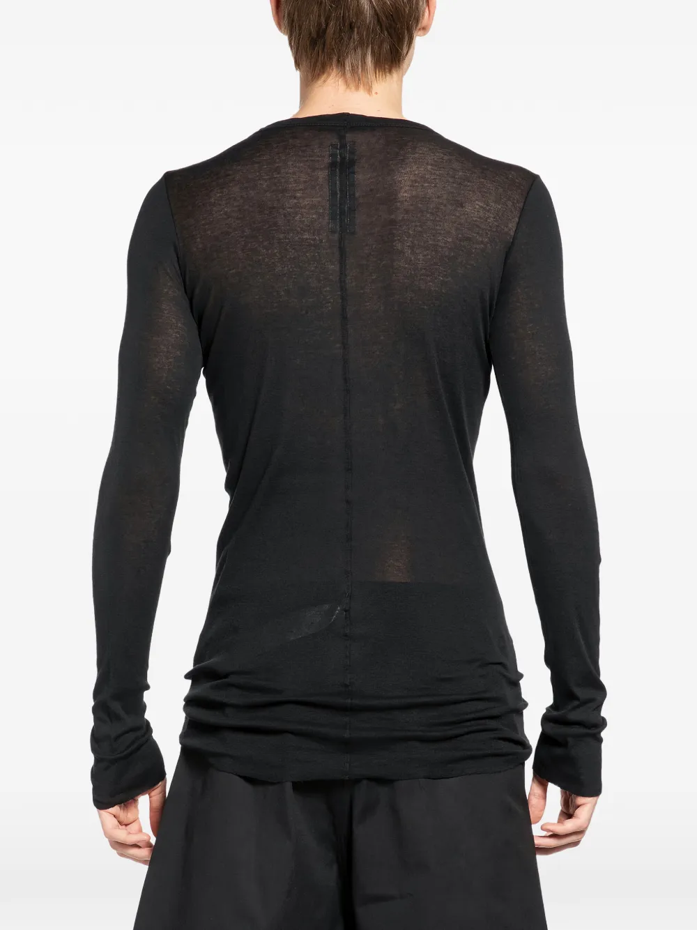 Rick Owens T-shirt met lange mouwen Zwart