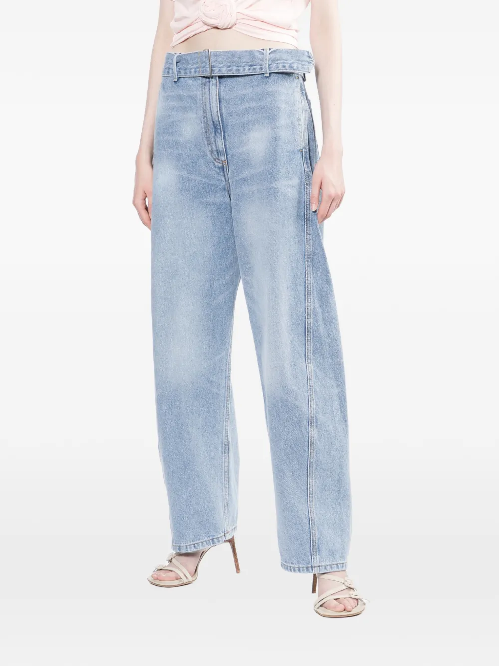Magda Butrym Jeans met ceintuur Blauw