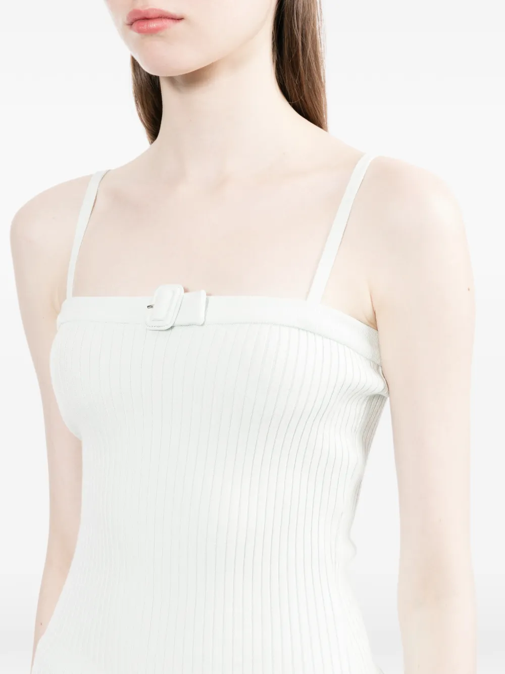 ribbed strap tank top