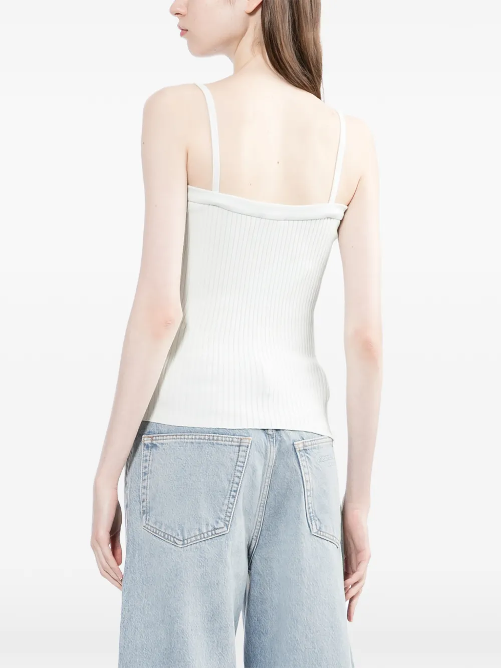 ribbed strap tank top