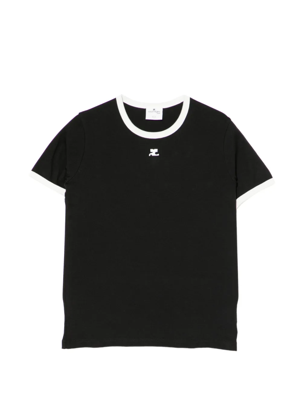 Courrèges T-shirt con logo - Nero