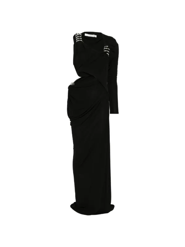 christopher esber black maxi dress Christopher Esber Imber Metallic Halter Dress