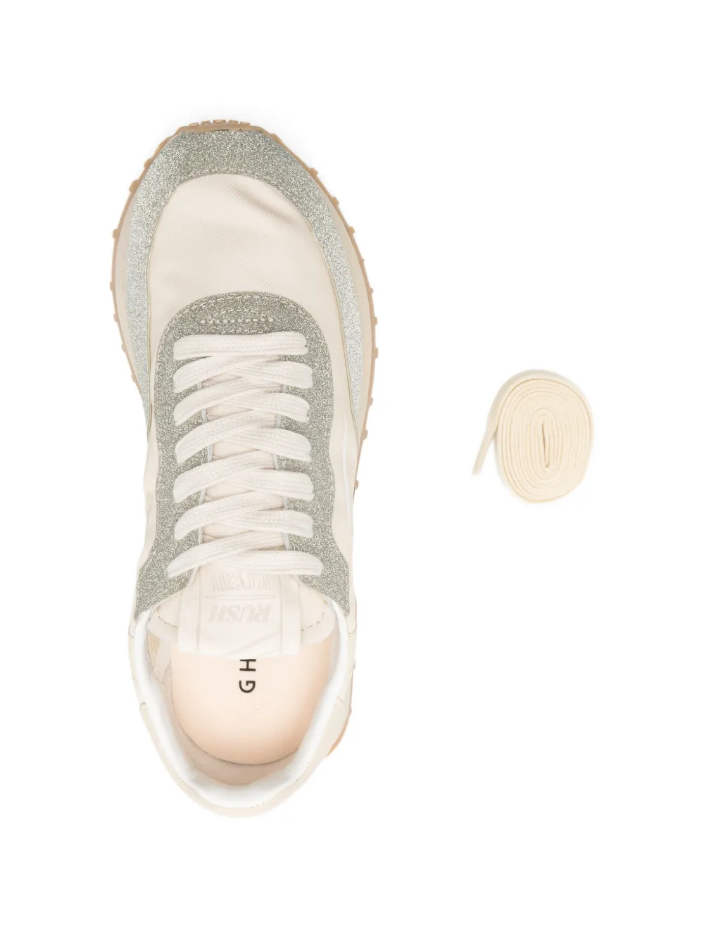 GHŌUD Rush sneakers met glitterdetail Beige