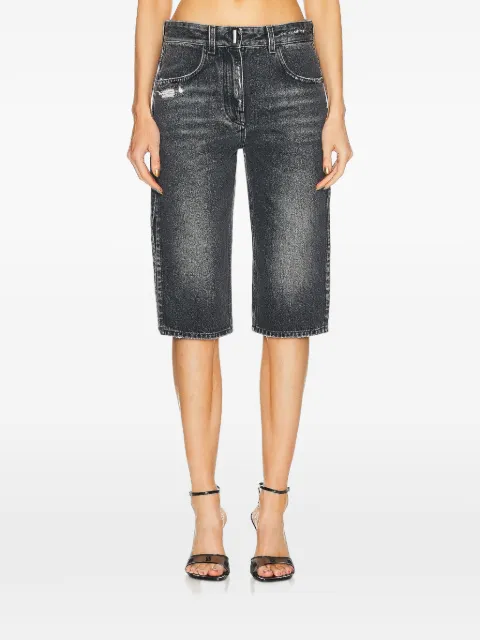 Givenchy distressed-effect denim shorts